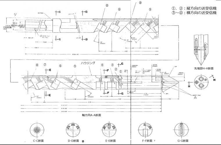 図３　探査プローブの設計図 [1]