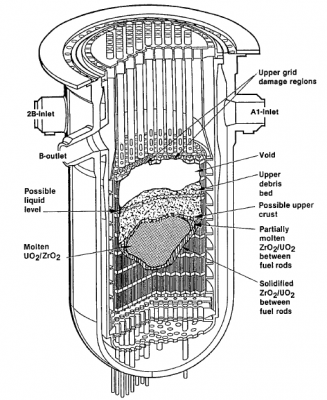 図６　スクラム後224分での炉内状況の推定 [2,3]