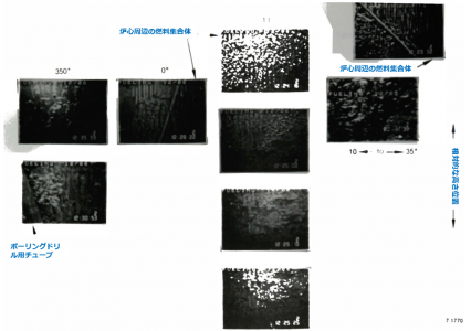図７()　炉心北側（335~25°）の馬蹄形リング構造の様子（ボーリング後） [5]