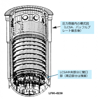 図４(c)　バッフルプレート撤去後のコアフォーマ領域の模式図 [6]