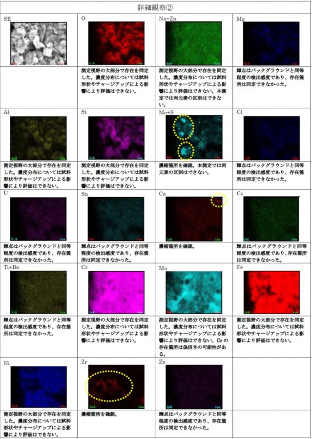 図7　FE-SEM/EDS観察結果（詳細観察②）