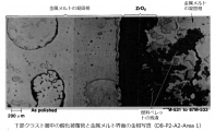 図８(c) 下部クラストサンプルの拡大金相写真（金属溶融凝固物と酸化Zry被覆管の界面）（D8-P2）[2]