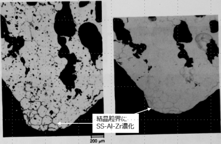 図22(c)(d)　8E粒子の領域-1の拡大金相と拡大BSI